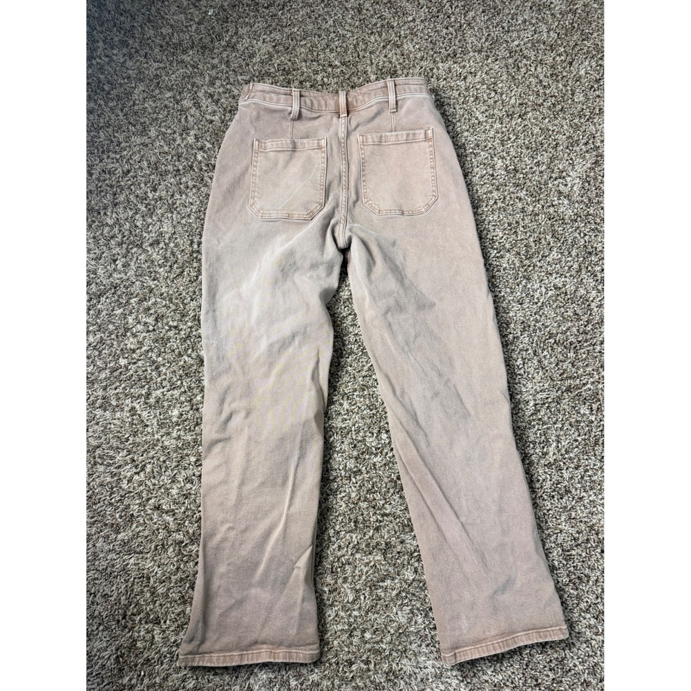 Flying Monkey Womens High Rise Utility Straight Leg Jeans Mauve Pink Size 28 - Picture 7 of 7